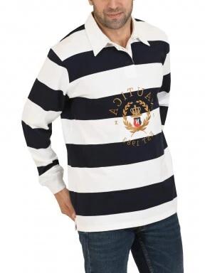 Nautica Scholes Rugby Shirt férfi galléros póló fehér színben 1