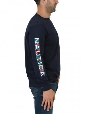 Nautica Axel LS T-Shirt férfi hosszú ujjú póló sötétkék színben 3