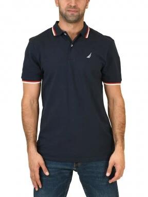 Nautica Platte Polo Shirt férfi galléros póló sötétkék színben 1