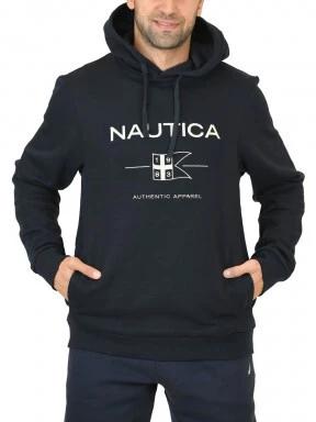 Nautica Nate OH Hoody férfi kapucnis pulóver sötétkék színben 1