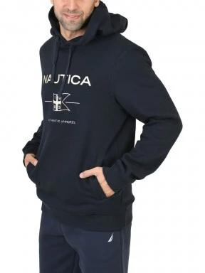 Nautica Nate OH Hoody férfi kapucnis pulóver sötétkék színben 3