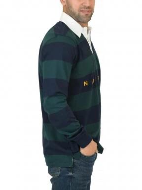 Nautica Brute Rugby Shirt férfi galléros póló zöld színben 3