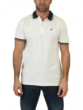 Nautica Fenix Polo Shirt férfi galléros póló homok színben 1