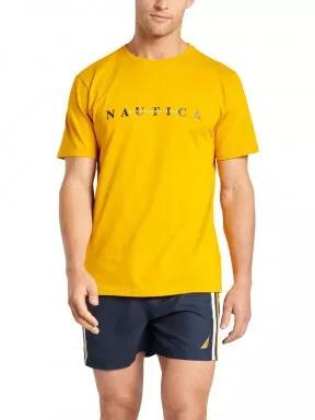 Nautica Laszlo T-Shirt férfi rövid ujjú póló sárga színben 1
