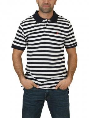 Nautica Abe Polo Shirt férfi galléros póló sötétkék színben 1