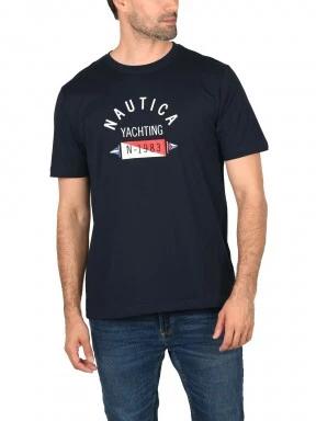 Nautica Levi T-Shirt férfi rövid ujjú póló sötétkék színben 1