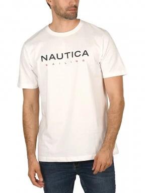 Nautica Jax T-Shirt férfi rövid ujjú póló fehér színben 1