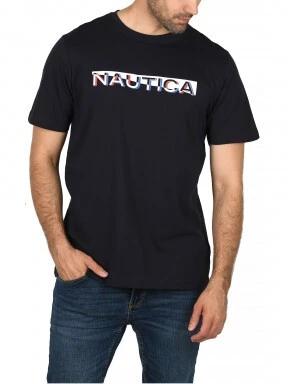 Nautica Dane T-Shirt férfi rövid ujjú póló sötétkék színben 1