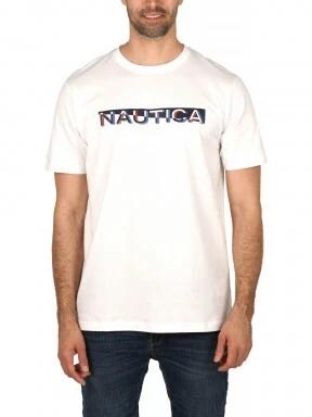 Nautica Dane T-Shirt férfi rövid ujjú póló fehér színben 1
