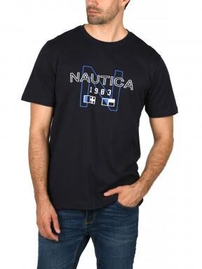 Nautica Kaden T-Shirt férfi rövid ujjú póló sötétkék színben 1