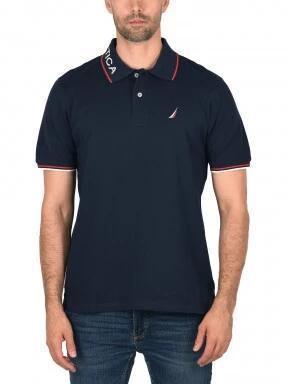 Nautica Bromley Polo Shirt férfi galléros póló sötétkék színben 1