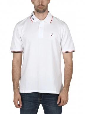 Nautica Bromley Polo Shirt férfi galléros póló fehér színben 1