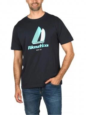 Nautica Crofton T-Shirt férfi rövid ujjú póló sötétkék színben 1