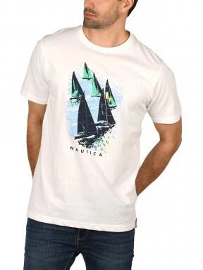 Nautica Cassius T-Shirt férfi rövid ujjú póló fehér színben 1