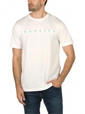 Nautica Holm T-Shirt férfi rövid ujjú póló fehér színben 1