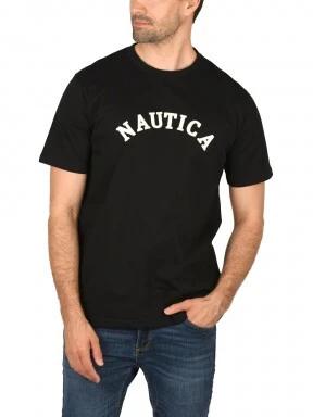 Nautica Trent T-Shirt férfi rövid ujjú póló fekete színben 1
