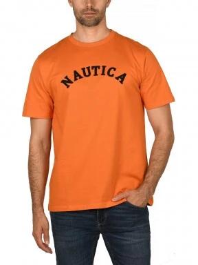 Nautica Trent T-Shirt férfi rövid ujjú póló narancssárga színben 1