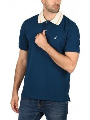 Nautica Rogan Polo Shirt férfi galléros póló kék színben 1