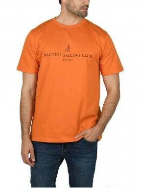 Nautica Stepney T-Shirt férfi rövid ujjú póló narancssárga színben 1