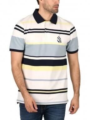 Nautica Merlot Polo Shirt férfi galléros póló fehér színben 1