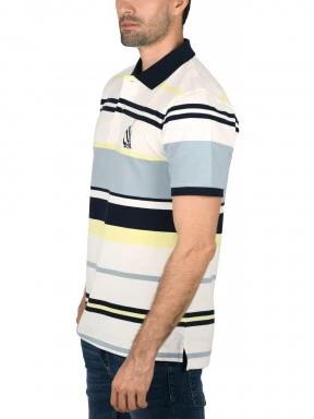 Nautica Merlot Polo Shirt férfi galléros póló fehér színben 3