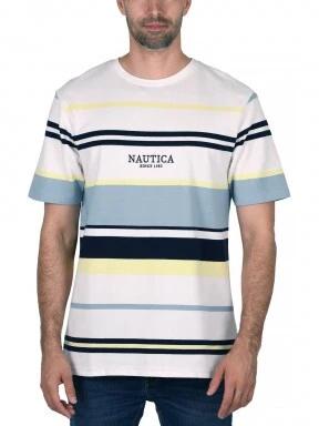 Nautica Perez T-Shirt férfi rövid ujjú póló fehér színben 1