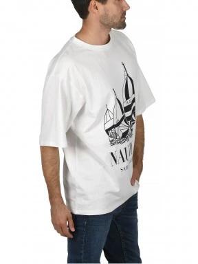 Nautica Denton Oversized T-Shirt férfi rövid ujjú póló fehér színben 3