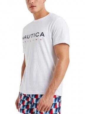 Nautica Jax T-Shirt B&T férfi rövid ujjú póló fehér színben 3
