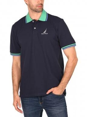 Nautica Odell Polo Shirt férfi galléros póló sötétkék színben 1