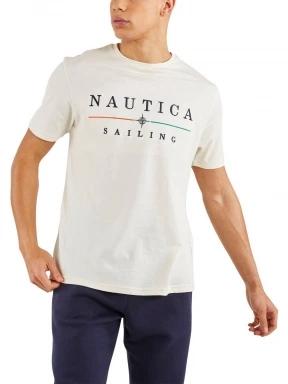 Nautica Mateo T-Shirt férfi rövid ujjú póló fehér színben 1
