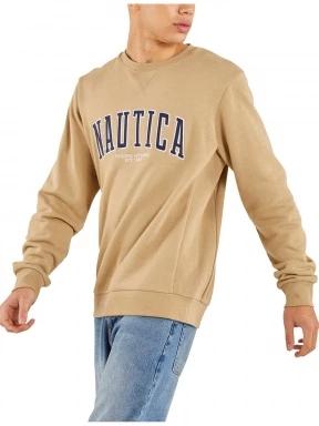 Nautica Brayden Sweatshirt férfi pulóver barna színben 1
