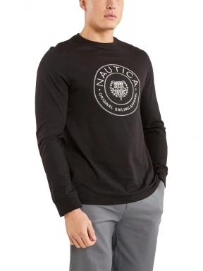 Nautica Jemeson LS T-Shirt férfi hosszú ujjú póló fekete színben 1