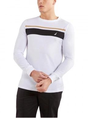 Nautica Royton LS T-Shirt férfi hosszú ujjú póló fehér színben 1
