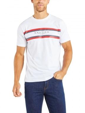 Nautica Ivo T-Shirt férfi rövid ujjú póló fehér színben 1