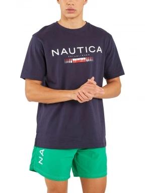 Nautica Quinn T-Shirt férfi rövid ujjú póló sötétkék színben 1