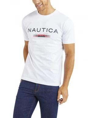 Nautica Quinn T-Shirt férfi rövid ujjú póló fehér színben 1