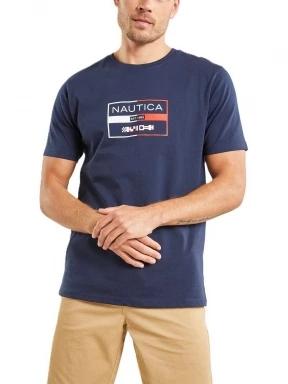 Nautica Alves T-Shirt férfi rövid ujjú póló sötétkék színben 1