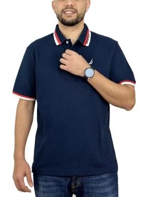Nautica Elm Polo Shirt férfi galléros póló sötétkék színben 1
