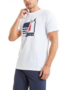 Nautica Lossie T-Shirt férfi rövid ujjú póló fehér színben 1
