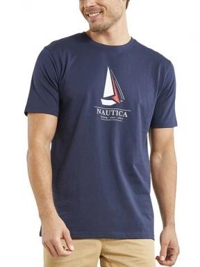 Nautica Evander T-Shirt férfi rövid ujjú póló sötétkék színben 1