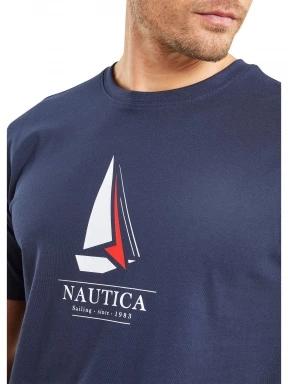 Nautica Evander T-Shirt férfi rövid ujjú póló sötétkék színben 3