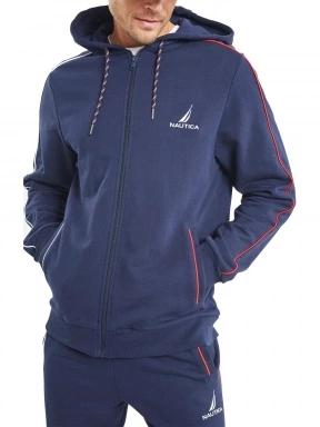 Nautica Myles FZ Hoody férfi kapucnis pulóver sötétkék színben 1