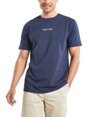 Nautica Salem T-Shirt férfi rövid ujjú póló sötétkék színben 1