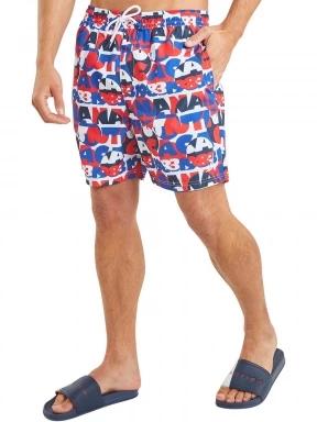 Nautica Omari 6” Swim Short férfi beach short piros színben 1
