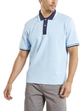 Nautica Langley Polo Shirt férfi galléros póló világoskék színben 1