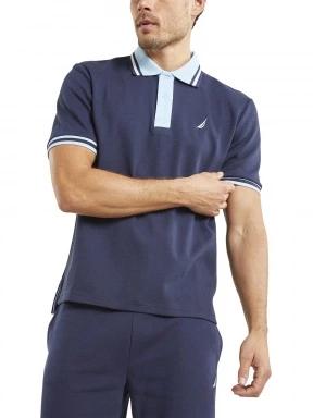 Nautica Langley Polo Shirt férfi galléros póló sötétkék színben 1