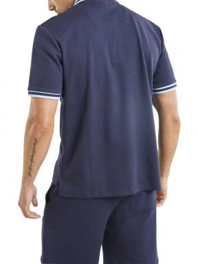 Nautica Langley Polo Shirt férfi galléros póló sötétkék színben 3