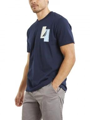 Nautica Niagara T-Shirt férfi rövid ujjú póló sötétkék színben 1