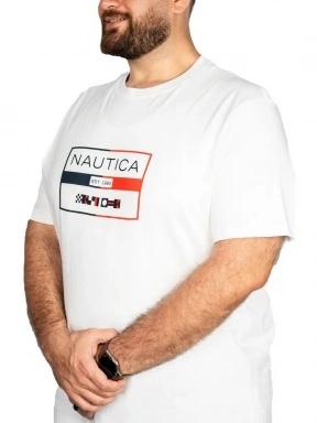 Nautica Alves B&T T-Shirt férfi rövid ujjú póló fehér színben 3