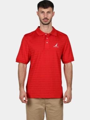 Nautica Leonard II Polo Shirt férfi galléros póló piros színben 1